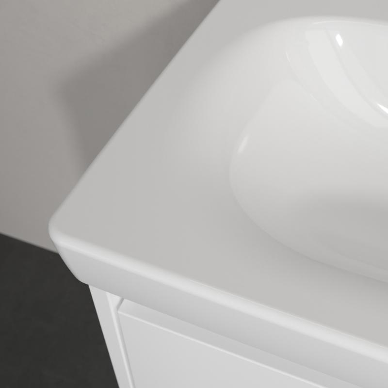 Lavoar suspendat Villeroy & Boch Skyla 80 cm, TitanCeram, CeramicPlus, alb alpin